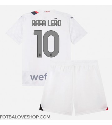 AC Milan Rafael Leao #10 Dětské Venkovní Dres 2023-24 Krátký Rukáv (+ trenýrky)